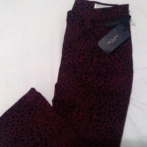 Maroon cheetah print Rag and Bone new york jeans